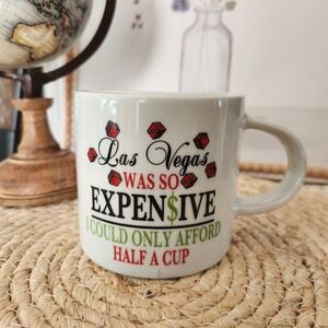 Vintage 2005 Las Vegas Half Cup Novelty Mug RTSI So‎ Expensive Humor Souvenir